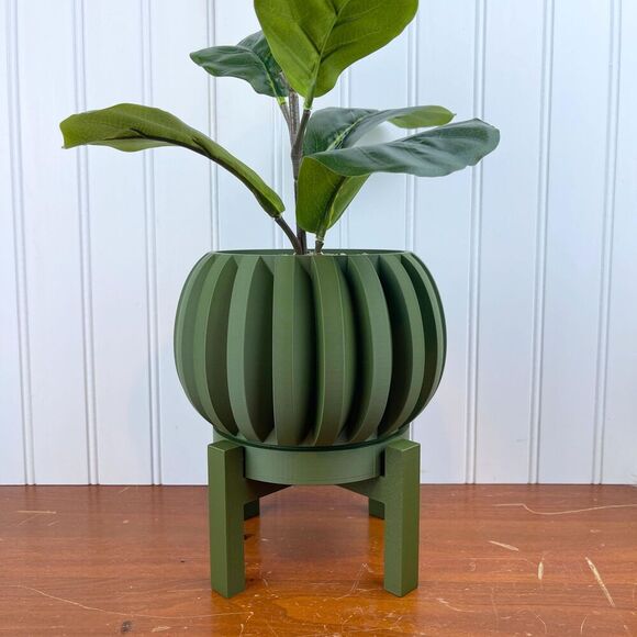 Hand Crafted Other - Jone Planter Pot, Indoor Planter w/ Drainage Hole and Drip Tray